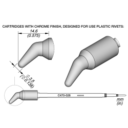JBC C470 026 TIP CARTRIDGE 3.5 mm Heat Stacking Diam. 3.5