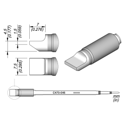 JBC C470 046 CARTIDGE BLADE 7.5 mm length Cartridge Blade 7.5