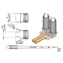 JBC C470 050 CARTIDGE BLADE Diam.3.8 Cartridge Blade Diam.3.8