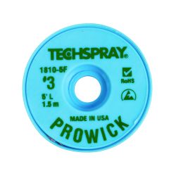 Techspray 1810-5f  ESD Bobbin vaccum packed Green 1.9mm x 1.5m